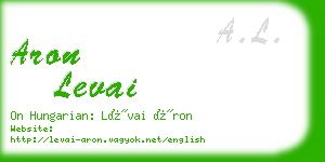 aron levai business card